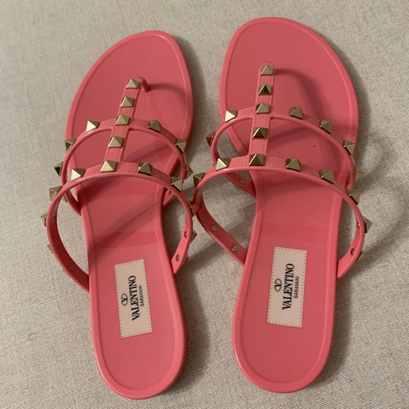 VALENTINO GARAVANI Rockstud Jelly Sandal Shoes Size 40 - Picture 9 of 15